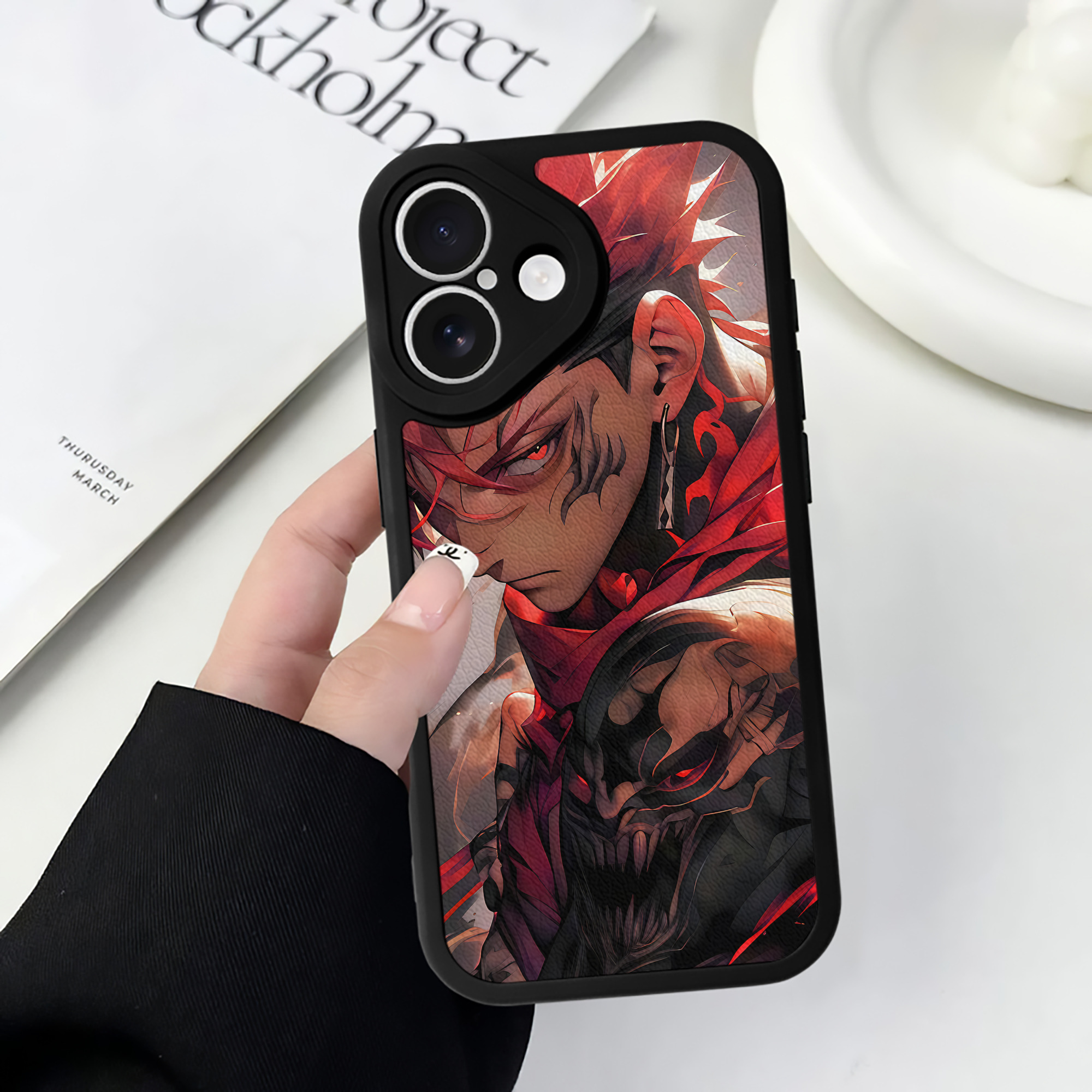 （画像用） 呪術廻戦 Jujutsu Kaisen 【iPhone 16シリーズ対応】シリコンスマホケース（レザー調） 材質：シリコン